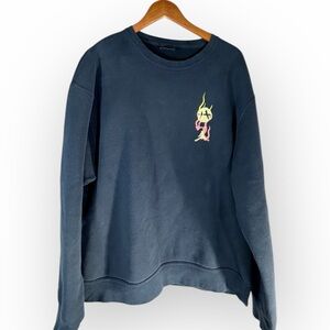 Jordan Navy Sweatshirt with Yellow and Pink Graphic Rare